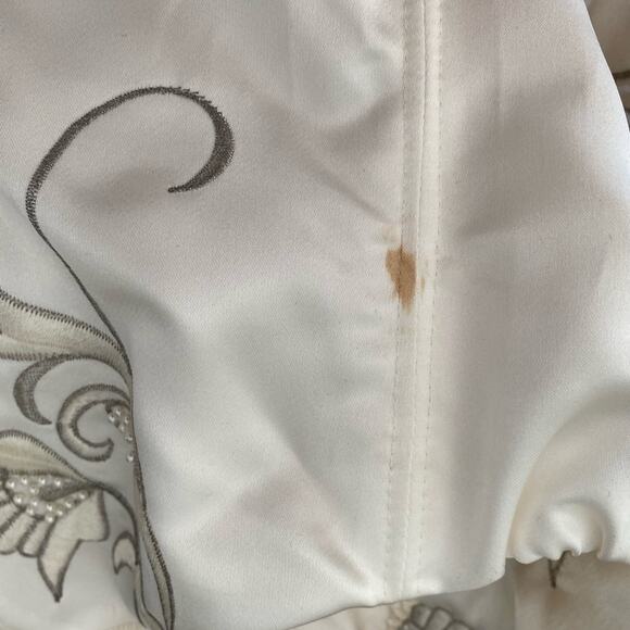 Natori Neiman Marcus Vintage Jacket Bustier Set Satin Embroidered Pearl Small - Picture 8 of 14